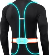 🏃 olook rechargeable multicolor led reflective running vest with adjustable lighting tube for runners: enhanced safety and non-slip feature, ideal for cycling and running логотип