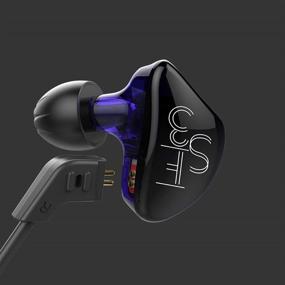 img 3 attached to 🎧 Погрузитесь в превосходное звучание: наушники KZ ES3 Dual Driver (пурпурные, без микрофона)