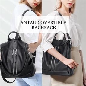 img 2 attached to 🎒 Stylish and Secure: Women's Leather Backpack with Anti-Theft Features