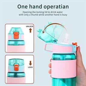 img 1 attached to 🚰 Leak-proof Reusable Sports Water Bottle with Straw or Spout - 18/20/24/26oz Capacity for Adults and Kids' Running, Cycling, Fitness Outdoor Activities