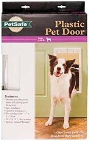 img 1 attached to Large White Plastic Pet Door by Pet Safe PPA00-10960 - 14&#34; X 2&#34; X 22.4&#34;