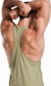 img 3 attached to GymRevolution Athletic Stringer Workout Racerback Men's Clothing in Active