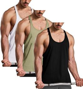 img 4 attached to GymRevolution Athletic Stringer Workout Racerback Men's Clothing in Active