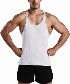 img 1 attached to GymRevolution Athletic Stringer Workout Racerback Men's Clothing in Active