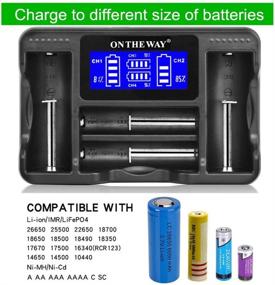 img 2 attached to Introducing the IntelliCharge - Advanced 4 Slot Universal Battery Charger for 🔋 Rechargeable Batteries Ni-MH/Ni-Cd AA AAA AAAA C & Li-ion 18650 16340(RCR123) 14500 26650