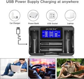 img 3 attached to Introducing the IntelliCharge - Advanced 4 Slot Universal Battery Charger for 🔋 Rechargeable Batteries Ni-MH/Ni-Cd AA AAA AAAA C & Li-ion 18650 16340(RCR123) 14500 26650