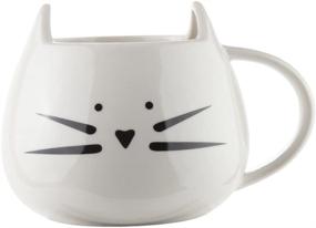 img 2 attached to 🐱 Home-X Ceramic Cat Coffee and Tea Mug: A Fun Kitchenware Gift for Cat Lovers, Perfect for Any Occasion and Meal