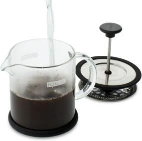 img 3 attached to ForLife Cafe Style Glass Coffee/Tea Press, 16-Ounce, Black - A Stylish and Efficient Way to Brew Your Favorite Beverages