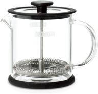 forlife cafe style glass coffee/tea press, 16-ounce, black - a stylish and efficient way to brew your favorite beverages logo