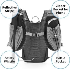 img 2 attached to 🎒 RUPUMPACK Hydration Running Vest Pack - Lightweight Insulated Backpack for Adults & Children, Trail Biking, Hiking, Cycling - Includes 2L Water Bladder