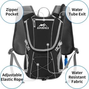 img 3 attached to 🎒 RUPUMPACK Hydration Running Vest Pack - Lightweight Insulated Backpack for Adults & Children, Trail Biking, Hiking, Cycling - Includes 2L Water Bladder