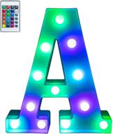 enhance your celebration with foaky colorful led letter lights: ideal night light sign for weddings, parties, and home decor (a) логотип