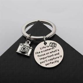 img 1 attached to 📷 Wedding Photographer Gift: FUSTMW Camera Charm Keychain, Perfect Camera Gifts for Photographers
