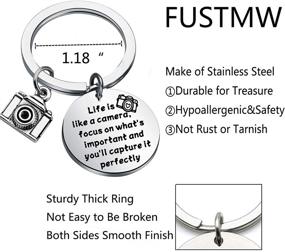 img 2 attached to 📷 Wedding Photographer Gift: FUSTMW Camera Charm Keychain, Perfect Camera Gifts for Photographers