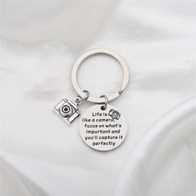 img 3 attached to 📷 Wedding Photographer Gift: FUSTMW Camera Charm Keychain, Perfect Camera Gifts for Photographers