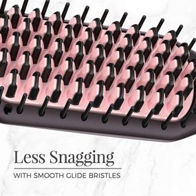 img 2 attached to 💜 Remington Pro Pearl Full Size Ceramic Heated Smoothing Brush - Purple CB7400P - Black