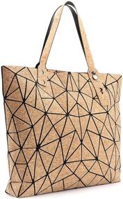 img 4 attached to 👜 Luminous Holographic Geometric Handbag: Women's Shopping Handbags & Wallets