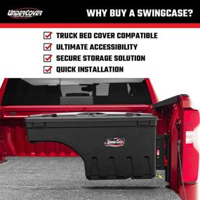 img 1 attached to UnderCover SwingCase Truck Bed Storage Box | SC100P | Compatible with 2007-2021 Chevy/GMC Silverado/Sierra 2500/3500HD Truck Passenger Side | Black