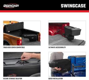 img 2 attached to UnderCover SwingCase Truck Bed Storage Box | SC100P | Compatible with 2007-2021 Chevy/GMC Silverado/Sierra 2500/3500HD Truck Passenger Side | Black