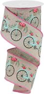 expressions floral bicycle ribbon rga164018: 2.5" natural royal ribbon for bicycles (10 yards) logo