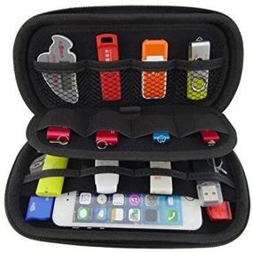 img 4 attached to 📱 Black Onwon Electronics Accessories Case USB Drive Organizer with Large Capacity for USB Flash Drives