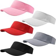 🧢 5-piece marrywindix sport visor hat set - adjustable sun athletic visor cap for women and men - ideal for outdoor activities logo