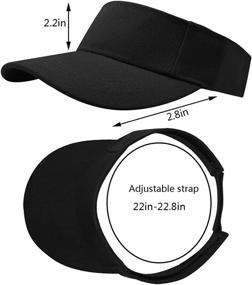 img 3 attached to 🧢 5-Piece Marrywindix Sport Visor Hat Set - Adjustable Sun Athletic Visor Cap for Women and Men - Ideal for Outdoor Activities