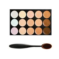 💄 multi-functional 15 shades colour concealer makeup palette kit with oval make up brush logo