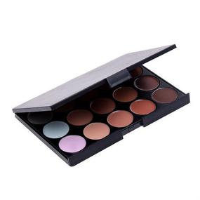 img 3 attached to 💄 Multi-Functional 15 Shades Colour Concealer Makeup Palette Kit with Oval Make up Brush