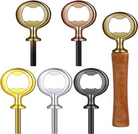 img 4 attached to 🍾 Versatile Metal Bottle Opener Inserts Set: Perfect for DIY Crafts, Weddings, Birthdays, and Wine Parties (5 Pieces)