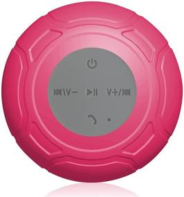 img 4 attached to 🚿 Annlend Portable Waterproof Bluetooth Shower Speaker - Mini Wireless Water Resistant Speaker with Suction Cup, Built-in Mic, Speakerphone, and 6hrs Playtime - Perfect for Bathroom or Outdoor Use (Rose Red)