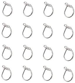 img 2 attached to DNHCLL 50PCS Silver 304 Stainless Steel Lever Back Earrings: Perfect Findings for DIY Earring Making & Accessories, 10x15mm