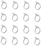 dnhcll 50pcs silver 304 stainless steel lever back earrings: perfect findings for diy earring making & accessories, 10x15mm logo