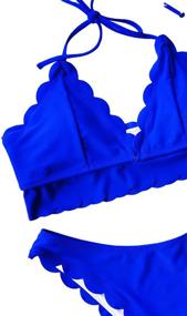 img 1 attached to Pieces Classic Scallop Bathing Swimsuits Women's Clothing