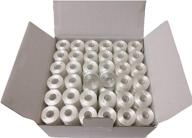 🧵 doublelin prewound bobbins class 15 - 144pcs, white color - size a, sa156 compatible with babylock, brother, janome, juki, singer logo