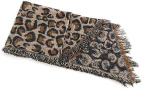 img 3 attached to 🐆 GERINLY Leopard Print Scarf - Luxurious Cashmere Feel for Cozy Winter Neck Wraps and Fashionable Pashmina Shawls