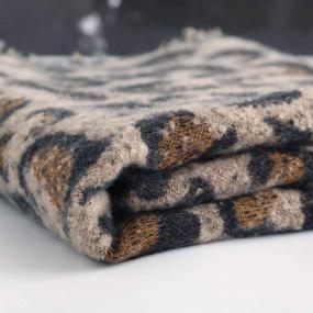 img 2 attached to 🐆 GERINLY Leopard Print Scarf - Luxurious Cashmere Feel for Cozy Winter Neck Wraps and Fashionable Pashmina Shawls