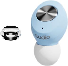 img 1 attached to 🎧 Sudio Tolv True Wireless Earbuds: Auto Pairing, Compact Charging Case, 35h Play Time for iOS & Android - Pastel Blue