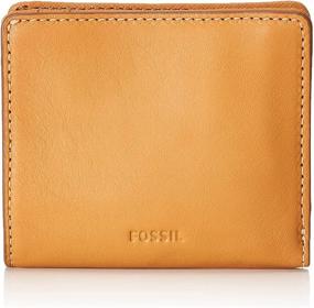 img 4 attached to 👜 Женский кожаный двухскладочный кошелек Fossil Emma с защитой от считывания RFID