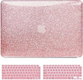 img 4 attached to 💫 Glittery Sparkle Hard Case for MacBook Air 13 Inch 2020 2019 2018 Release (A2337 M1 A2179 A1932) with Keyboard Cover and Touch ID & Retina Display, MacBook Air 2020 Case