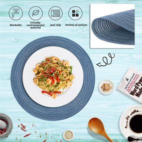 img 3 attached to 🍽️ Round Dining Table Placemats by Shiningwaner