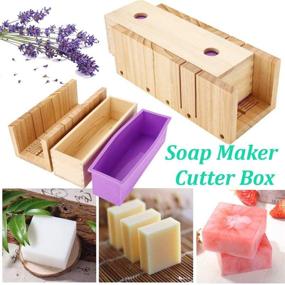 img 2 attached to 🧼 Premium Adjustable Wood Soap Cutter Slicer Box - Versatile Multi-Function Tool for Artisan Soap Making - Handmade Silicone Soap Loaf Mold Included!