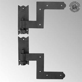 img 3 attached to 🏰 Black Wrought Iron Shutter Lift Off Pintle Hinges - 6.5" Colonial Pin Reversible Hinges for Doors, Windows, and Shutters with Hardware - Sold in Pairs by Renovators Supply Manufacturing