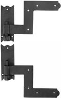 🏰 black wrought iron shutter lift off pintle hinges - 6.5" colonial pin reversible hinges for doors, windows, and shutters with hardware - sold in pairs by renovators supply manufacturing logo