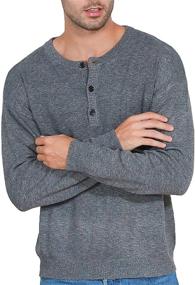 img 1 attached to Crewneck Sweater Knitted Pullover Charcoal