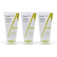 🌿 type:a natural deodorant for women - crisp citron: aluminum-free with coconut and aloe - safe for sensitive skin - the visionary: 2.8oz dry touch cream deodorant (3 pack) logo