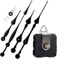 🕛 emoon high torque long shaft clock mechanism kit replacement movement with 2 pairs of 12 inch long spade hands - black (total shaft length: 1 1/16 inches) logo