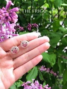 img 1 attached to 🐷 Adorable and Stylish: Thefrigg Sweet Heart Pig Stud Earrings in 925 Sterling Silver with Rose Gold Plating - Ideal for Women and Girls!