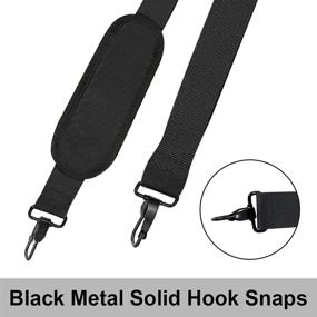 img 2 attached to 🎒 Universal Laptop Shoulder Strap, 52" Adjustable Comfortable Belt with Metal Hooks for Briefcase, Messenger Bag, Luggage, Duffel Bag - Replacement Strap for Laptop, Notebook Case