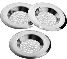 img 4 attached to 🛁 Premium 3-Pack Tub Drain Strainer Hair Catcher - 3" Top, 1.5" Basket - Effective Drain Protector for Standard Bathtubs - Simple Design, Easy to Clean